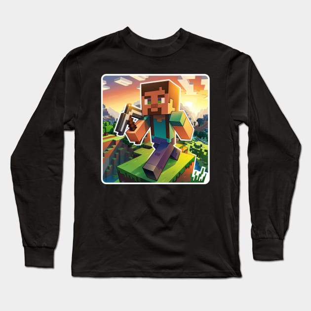 Minecraft Long Sleeve T-Shirt by B&C Fashion